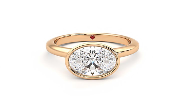 Taylor & Hart Purity Oval Engagement Ring 360 degree image 0