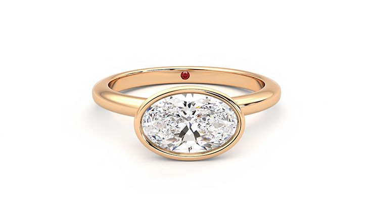 Taylor & Hart Purity Oval Engagement Ring 360 degree image 1