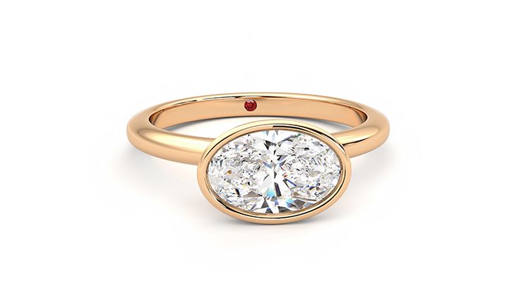 Taylor & Hart Purity Oval Engagement Ring 360 degree image 2