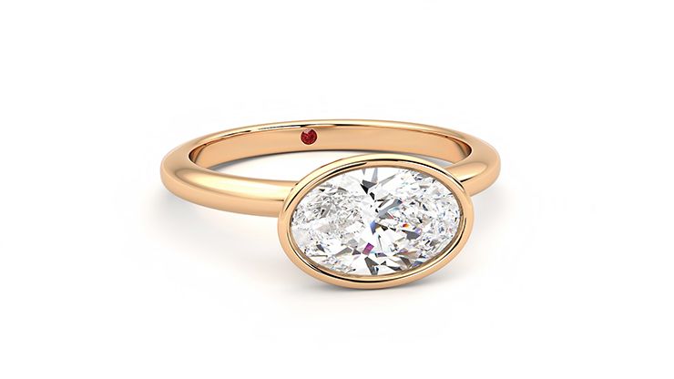 Taylor & Hart Purity Oval Engagement Ring 360 degree image 3