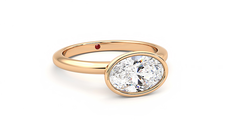 Taylor & Hart Purity Oval Engagement Ring 360 degree image 4