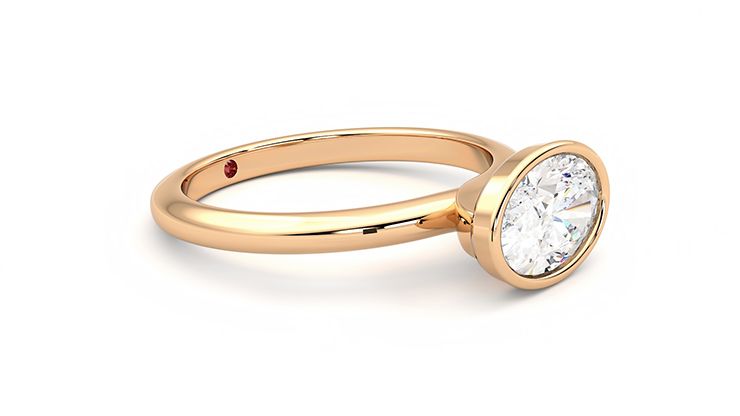 Taylor & Hart Purity Oval Engagement Ring 360 degree image 7