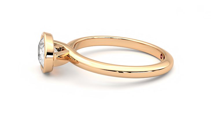 Taylor & Hart Purity Oval Engagement Ring 360 degree image 21