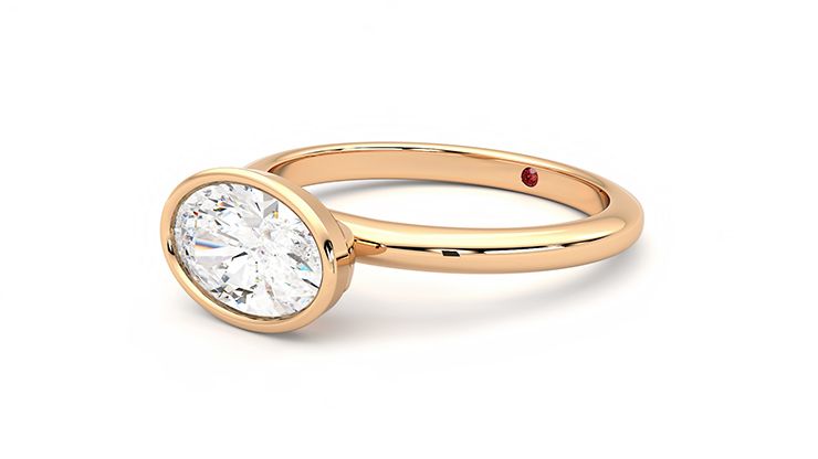 Taylor & Hart Purity Oval Engagement Ring 360 degree image 24