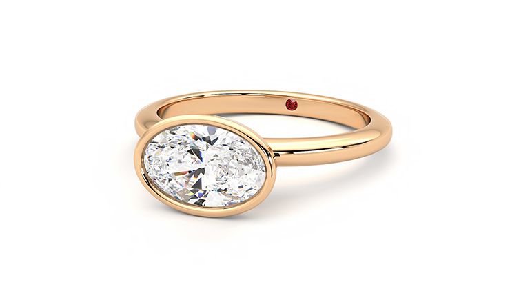 Taylor & Hart Purity Oval Engagement Ring 360 degree image 26
