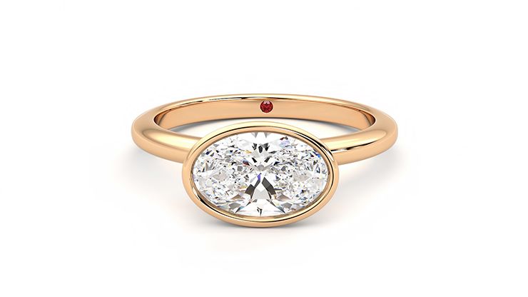 Taylor & Hart Purity Oval Engagement Ring 360 degree image 29