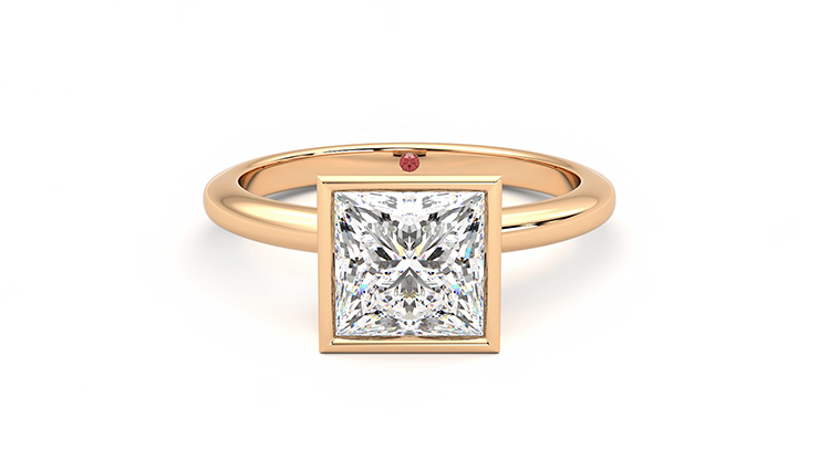 Taylor & Hart Purity Princess Engagement Ring 360 degree image 0