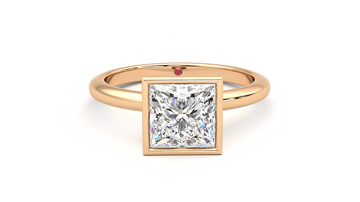 Taylor & Hart Purity Princess Engagement Ring 360 degree image 1
