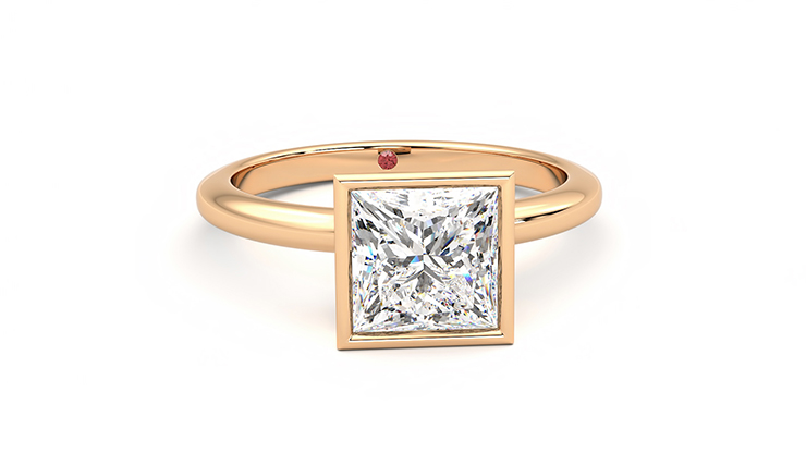 Taylor & Hart Purity Princess Engagement Ring 360 degree image 2