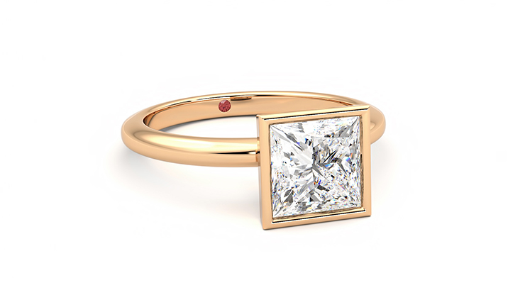 Taylor & Hart Purity Princess Engagement Ring 360 degree image 4