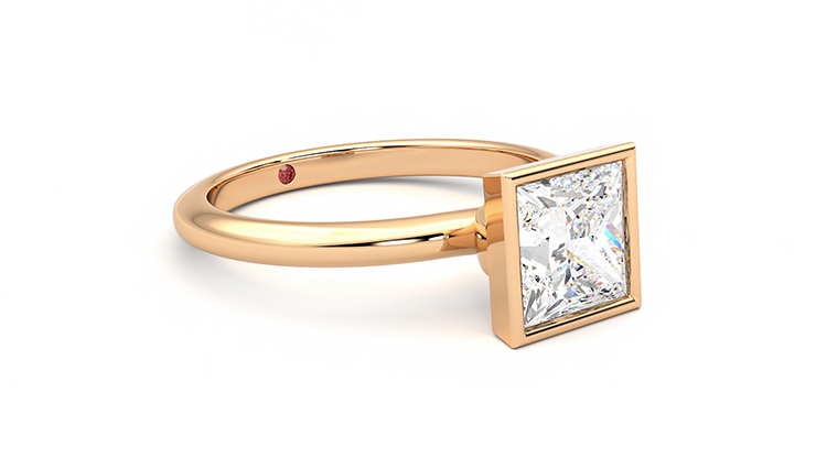 Taylor & Hart Purity Princess Engagement Ring 360 degree image 6