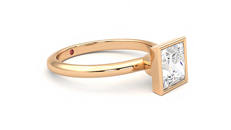 Taylor & Hart Purity Princess Engagement Ring 360 degree image 7