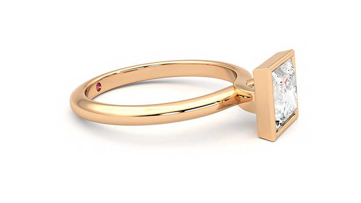 Taylor & Hart Purity Princess Engagement Ring 360 degree image 8