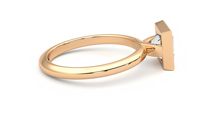 Taylor & Hart Purity Princess Engagement Ring 360 degree image 10