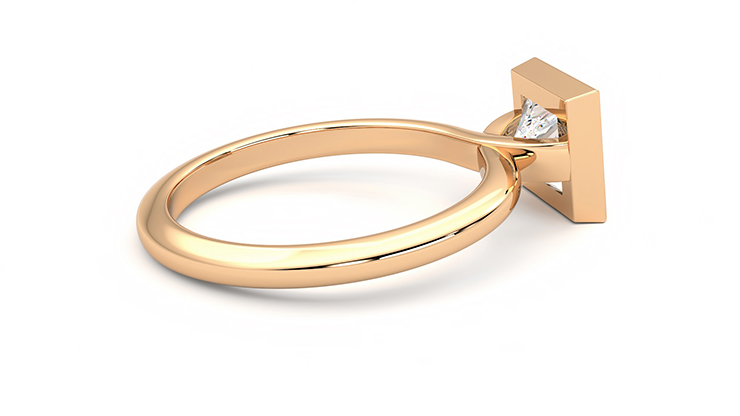 Taylor & Hart Purity Princess Engagement Ring 360 degree image 11