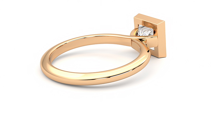 Taylor & Hart Purity Princess Engagement Ring 360 degree image 12
