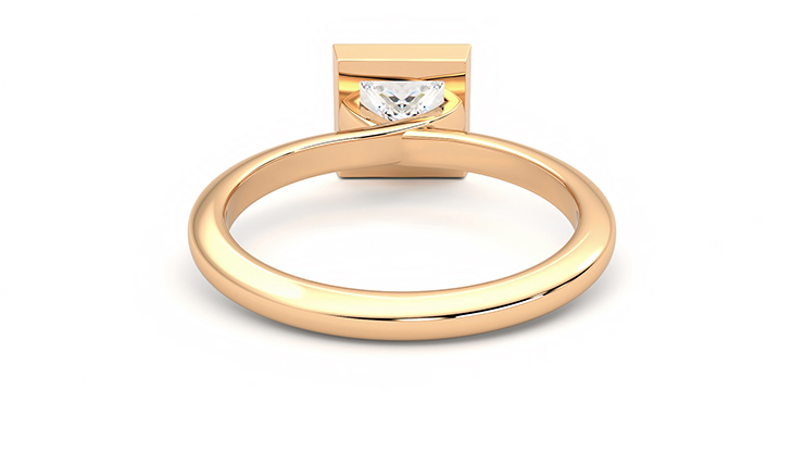 Taylor & Hart Purity Princess Engagement Ring 360 degree image 15