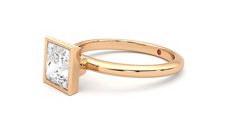 Taylor & Hart Purity Princess Engagement Ring 360 degree image 23