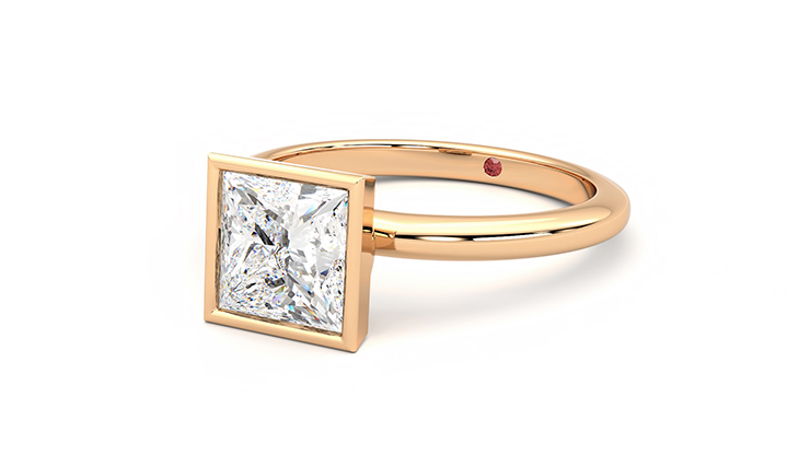 Taylor & Hart Purity Princess Engagement Ring 360 degree image 25