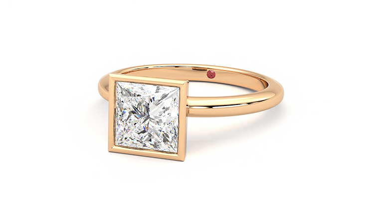 Taylor & Hart Purity Princess Engagement Ring 360 degree image 26