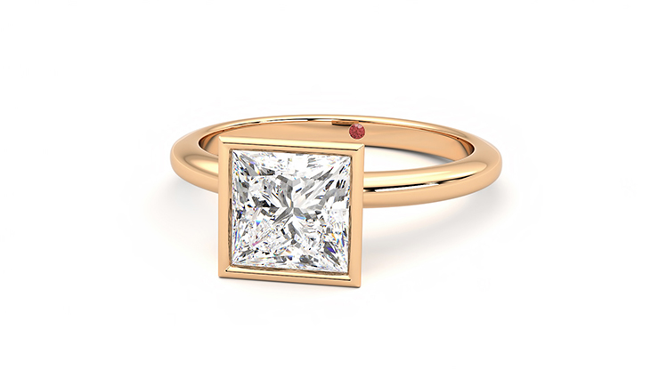 Taylor & Hart Purity Princess Engagement Ring 360 degree image 27