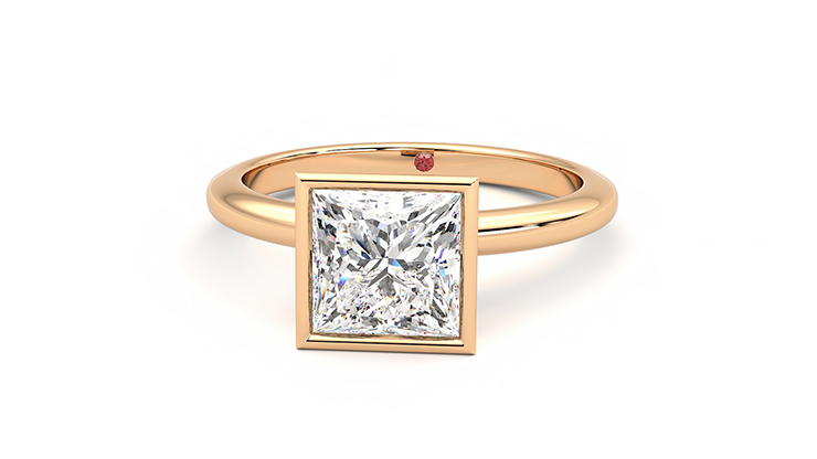 Taylor & Hart Purity Princess Engagement Ring 360 degree image 28