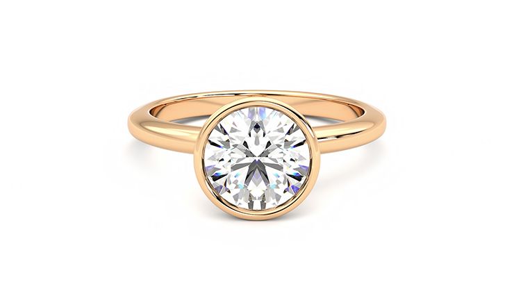 Taylor & Hart Purity Round Engagement Ring 360 degree image 0