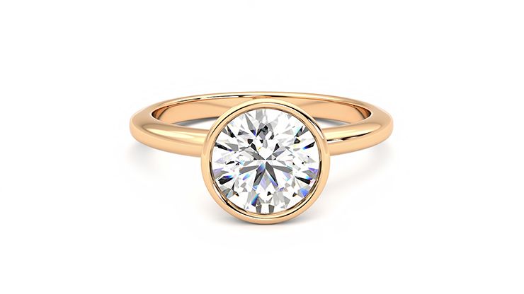 Taylor & Hart Purity Round Engagement Ring 360 degree image 1