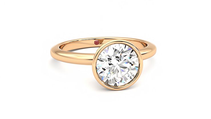 Taylor & Hart Purity Round Engagement Ring 360 degree image 3