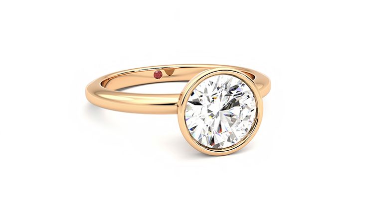 Taylor & Hart Purity Round Engagement Ring 360 degree image 4