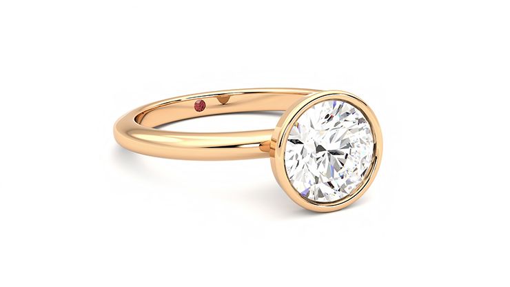 Taylor & Hart Purity Round Engagement Ring 360 degree image 5