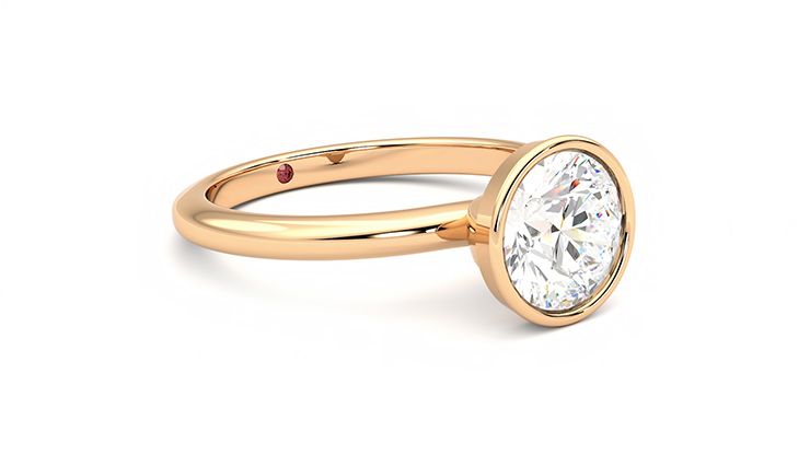 Taylor & Hart Purity Round Engagement Ring 360 degree image 6