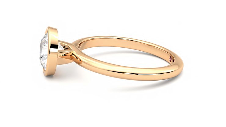 Taylor & Hart Purity Round Engagement Ring 360 degree image 21