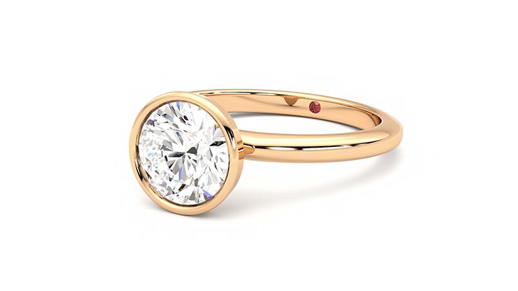 Taylor & Hart Purity Round Engagement Ring 360 degree image 25
