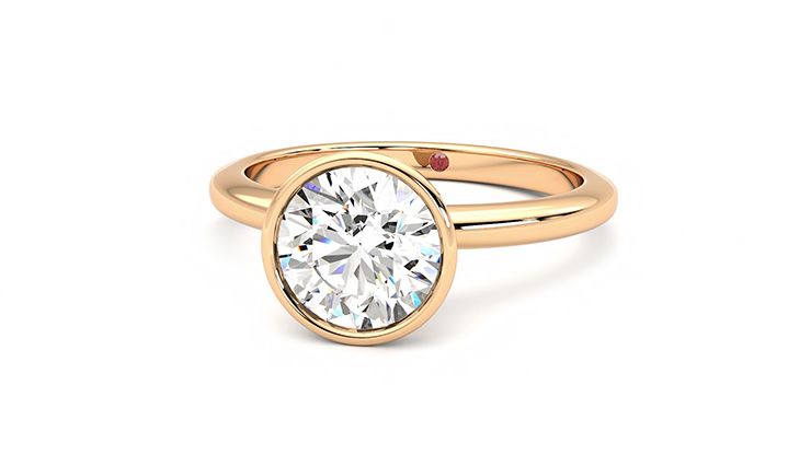 Taylor & Hart Purity Round Engagement Ring 360 degree image 27