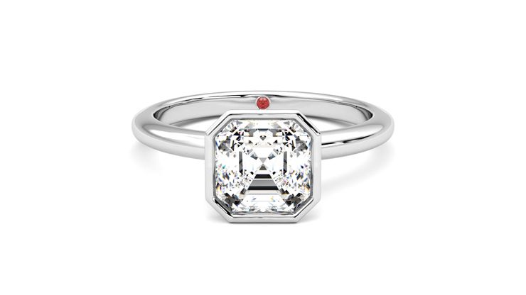 Taylor & Hart Purity Asscher Engagement Ring 360 degree image 0