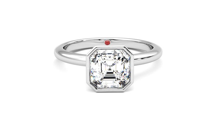 Taylor & Hart Purity Asscher Engagement Ring 360 degree image 1