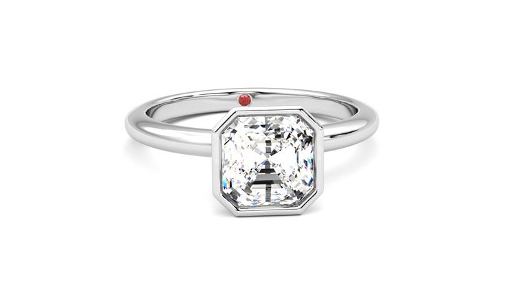 Taylor & Hart Purity Asscher Engagement Ring 360 degree image 2