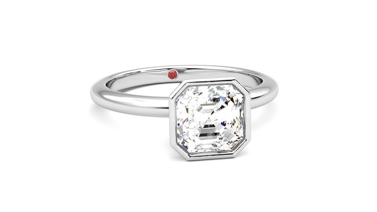 Taylor & Hart Purity Asscher Engagement Ring 360 degree image 3