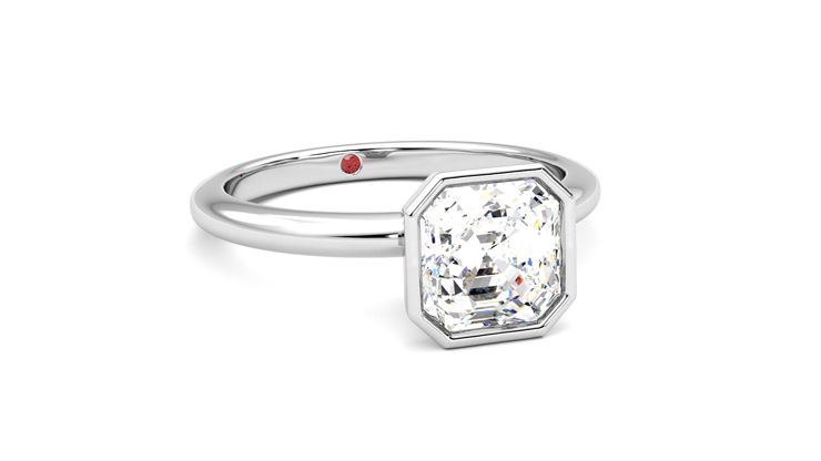 Taylor & Hart Purity Asscher Engagement Ring 360 degree image 4