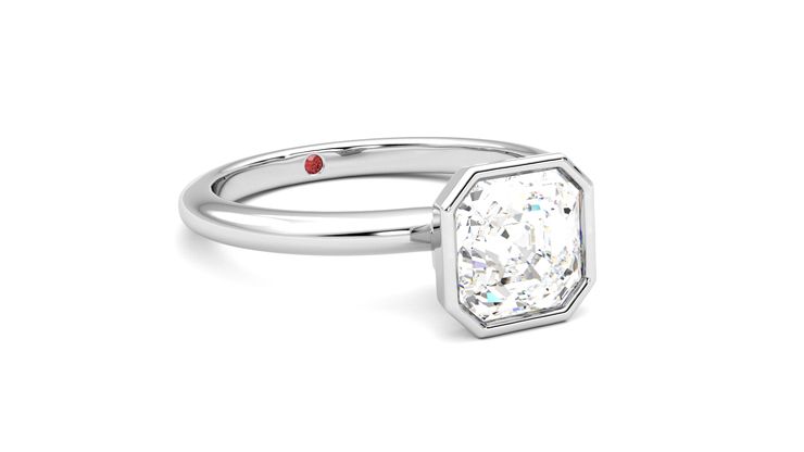 Taylor & Hart Purity Asscher Engagement Ring 360 degree image 5