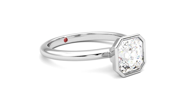 Taylor & Hart Purity Asscher Engagement Ring 360 degree image 6