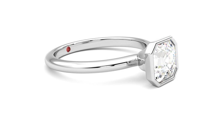 Taylor & Hart Purity Asscher Engagement Ring 360 degree image 7