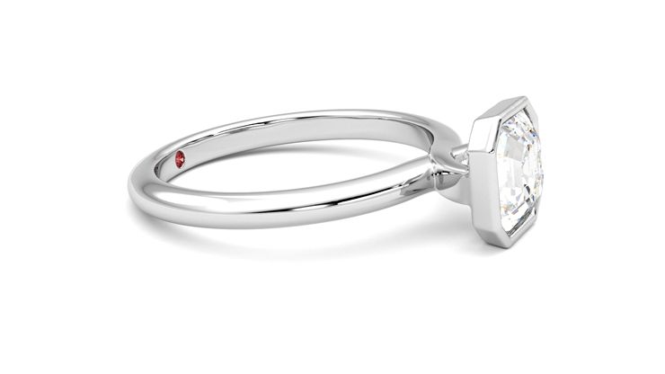 Taylor & Hart Purity Asscher Engagement Ring 360 degree image 8