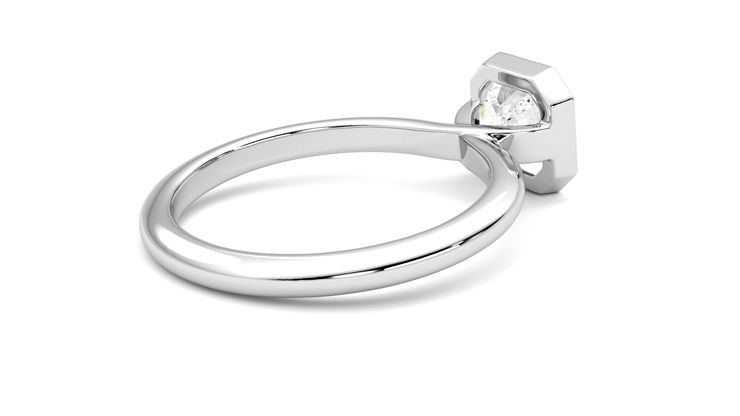 Taylor & Hart Purity Asscher Engagement Ring 360 degree image 12
