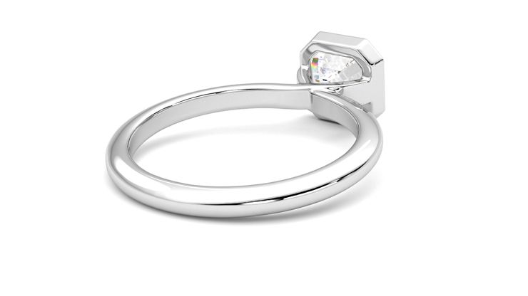 Taylor & Hart Purity Asscher Engagement Ring 360 degree image 13
