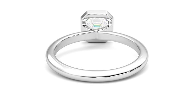 Taylor & Hart Purity Asscher Engagement Ring 360 degree image 15