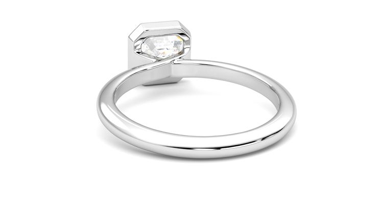Taylor & Hart Purity Asscher Engagement Ring 360 degree image 16