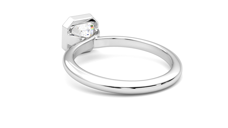 Taylor & Hart Purity Asscher Engagement Ring 360 degree image 17