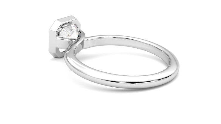 Taylor & Hart Purity Asscher Engagement Ring 360 degree image 18